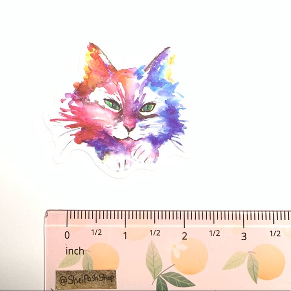 Colorful Cat Sticker - Picture 2 of 2